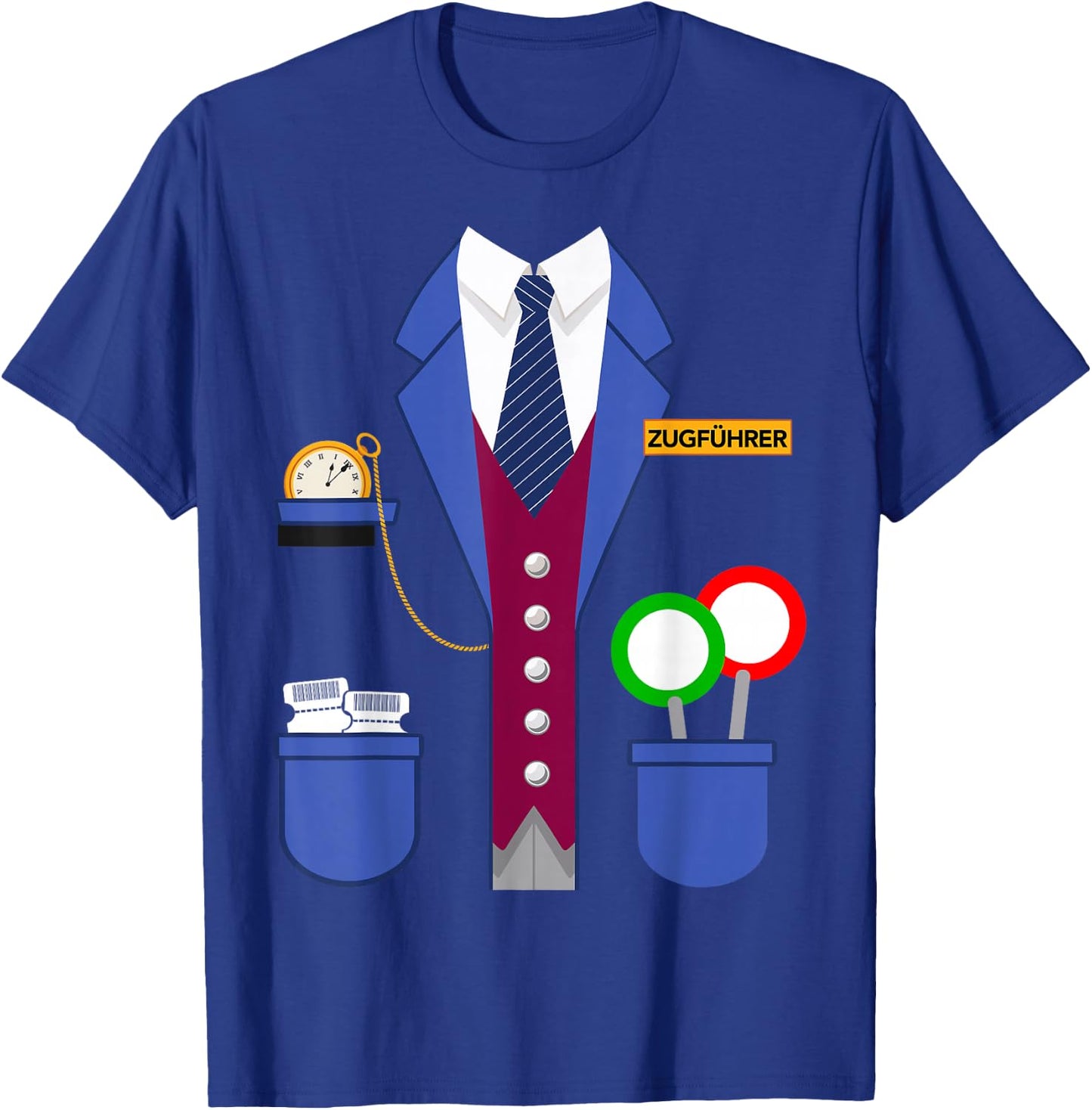 Train Guide Schaffner Train Costume for Carnival Fancy Dress , black T-Shirt - T-Shirt | Royal