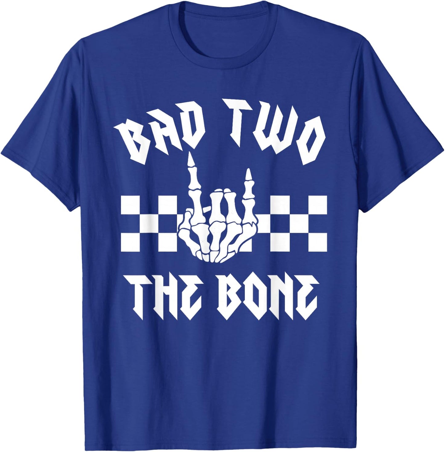 Bad Two The Bone Party Decorations Boy Girl 2nd Birthday T-Shirt - T-Shirt | Royal