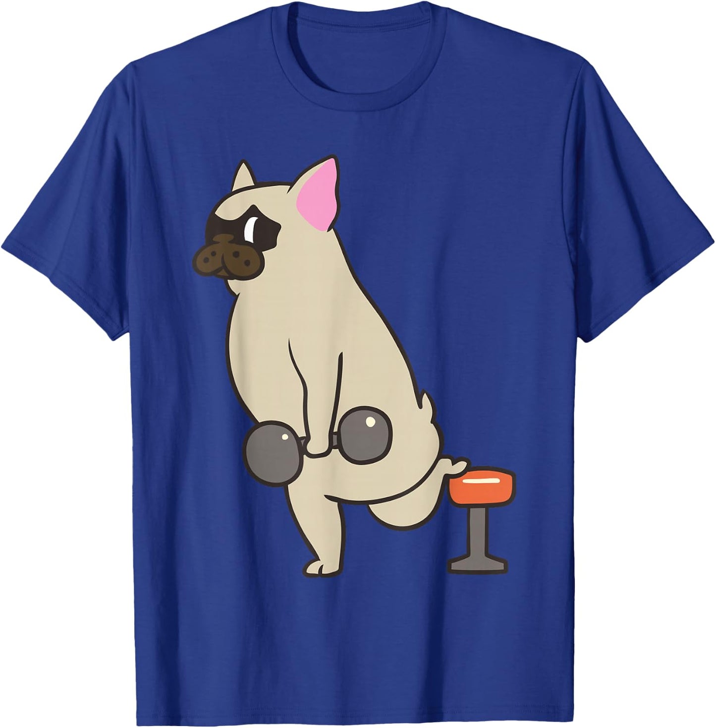 Bulgarian split squat Frenchie T-Shirt - T-Shirt | Royal