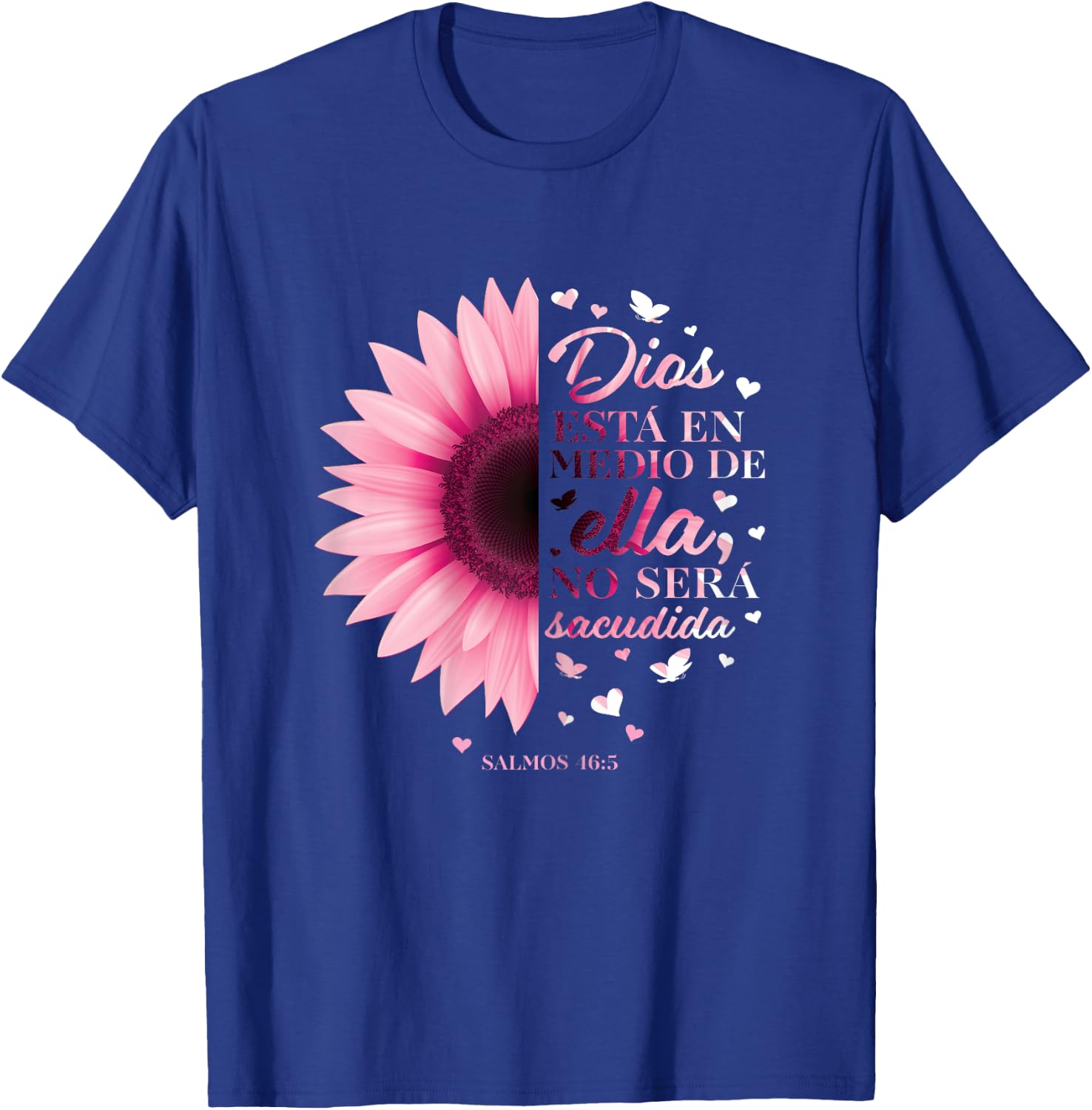 Christian Gifts Women Spanish Religious Gift Verse Espanol T-Shirt - T-Shirt | Royal