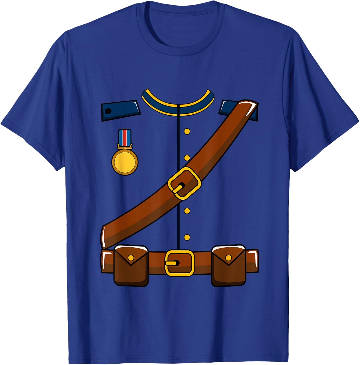 Adult Kids Halloween Union Soldier Costume T-Shirt - T-Shirt | Royal