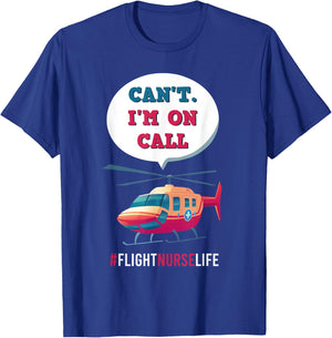 Flight Nurse RN Transport Aeromedicine Medical Worker Job T-Shirt - T-Shirt | Royal