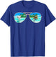 Swimming Bahamas Pigs Summer Vacation Sunglasses T-Shirt - T-Shirt | Royal