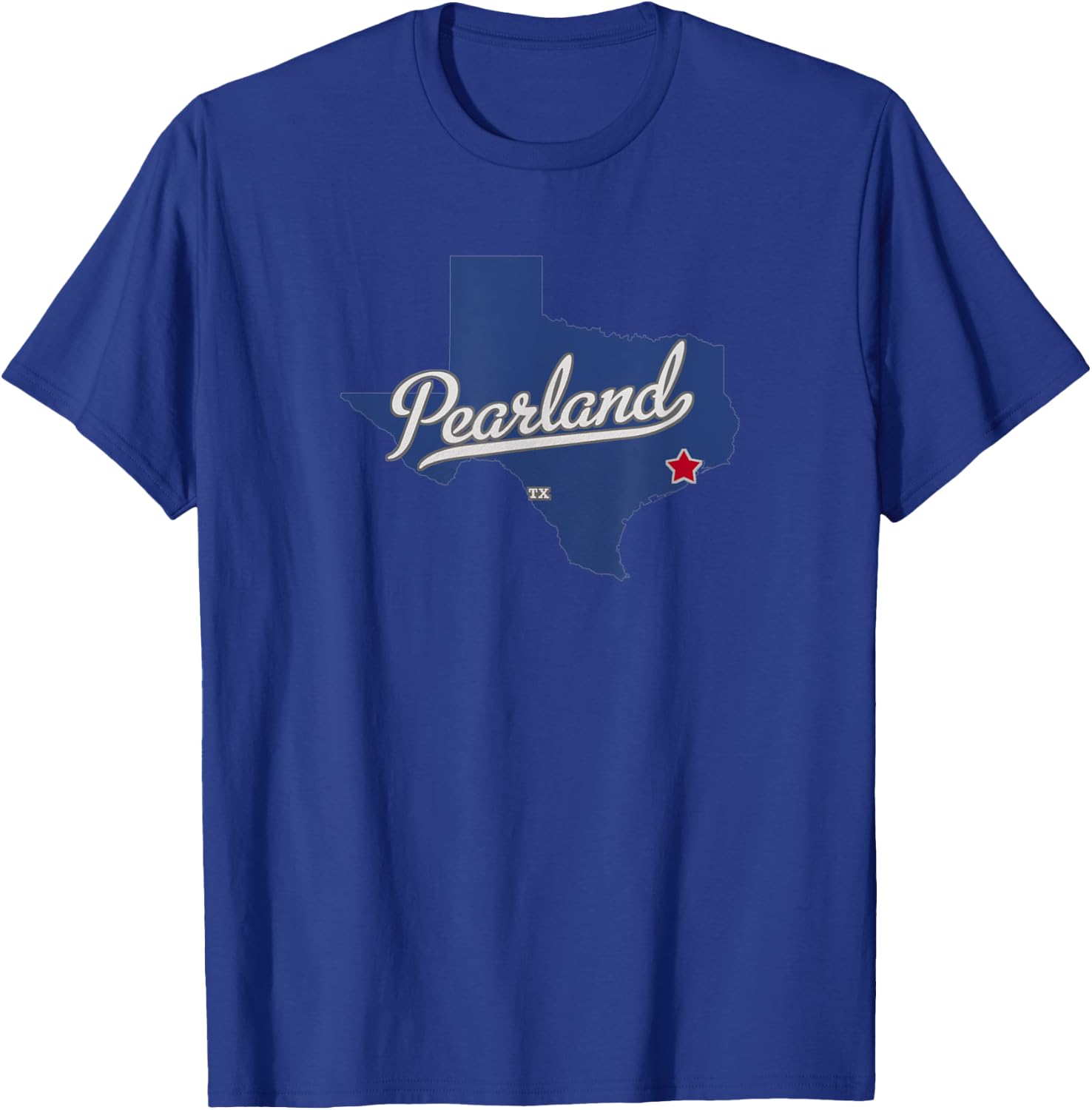 Pearland Texas TX Map T-Shirt - T-Shirt | Royal