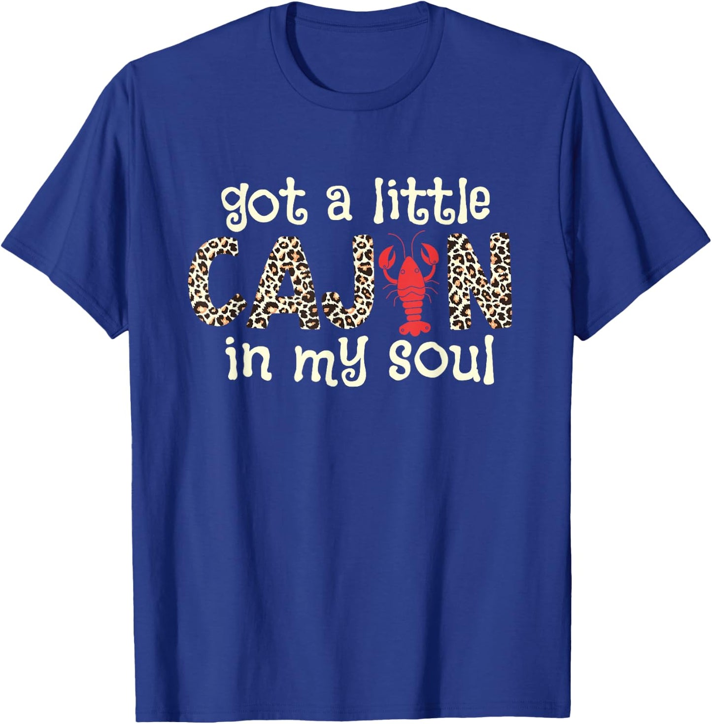 Funny Crawfish Little Cajun Boil Crayfish Leopard Women Girl T-Shirt - T-Shirt | Royal