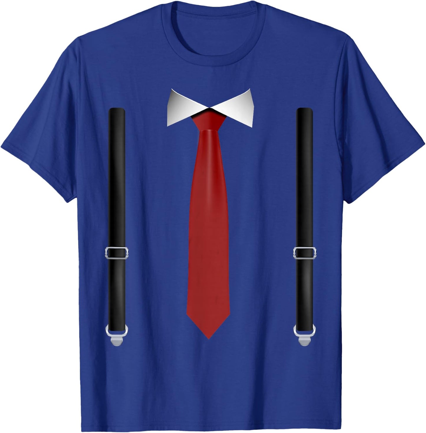 Tie with Braces Funny Tuxedo for Weddings , black T-Shirt - T-Shirt | Royal