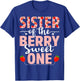 Sister Of The Berry Sweet One Birthday Strawberry Sister T-Shirt - T-Shirt | Royal