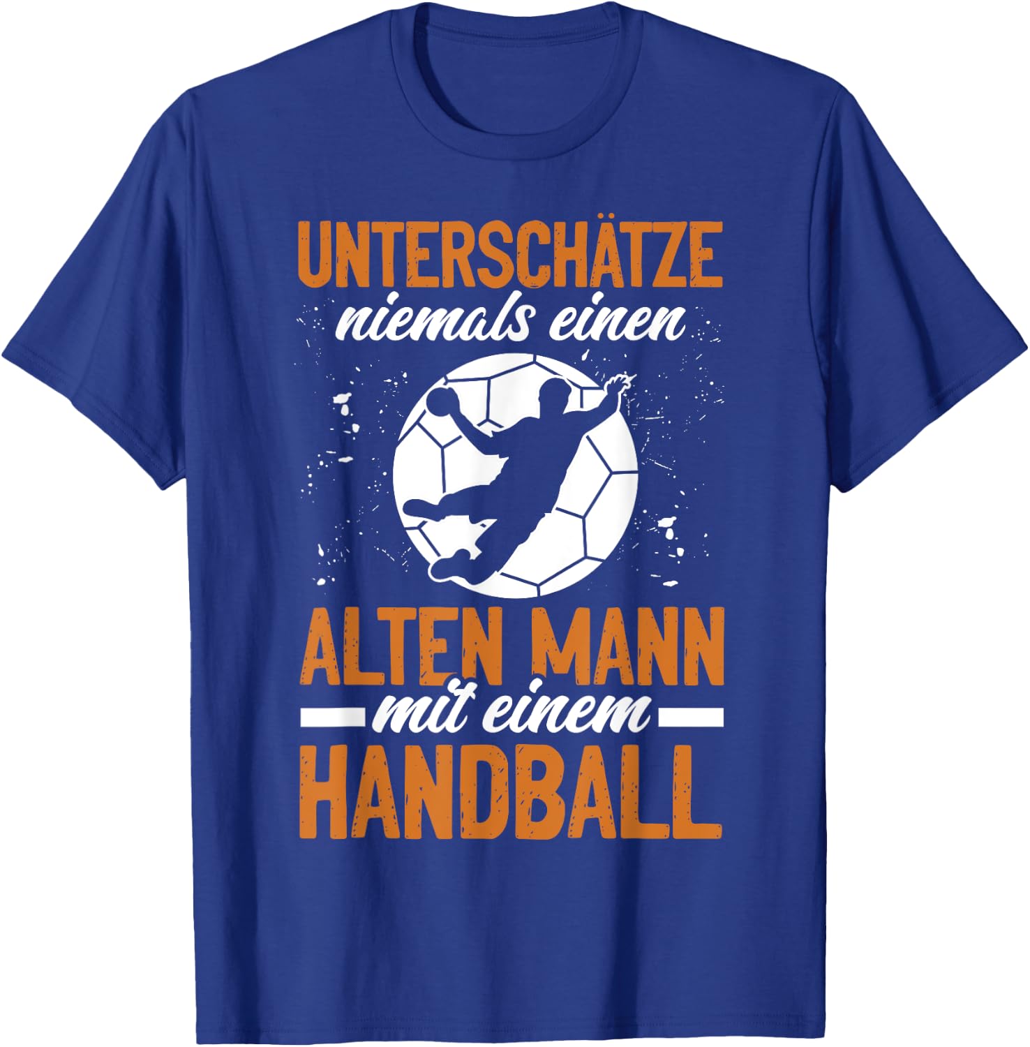 Einen Alten Mann Mit Einem Handball Lustiges Sport T-Shirt - T-Shirt | Royal