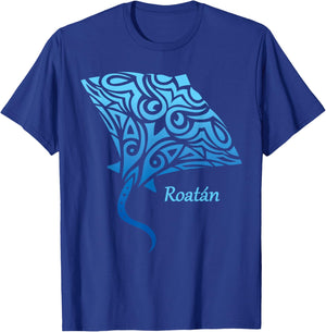 Roatan Honduras Stingray Girls Boys Toddler Souvenir T-Shirt - T-Shirt | Royal