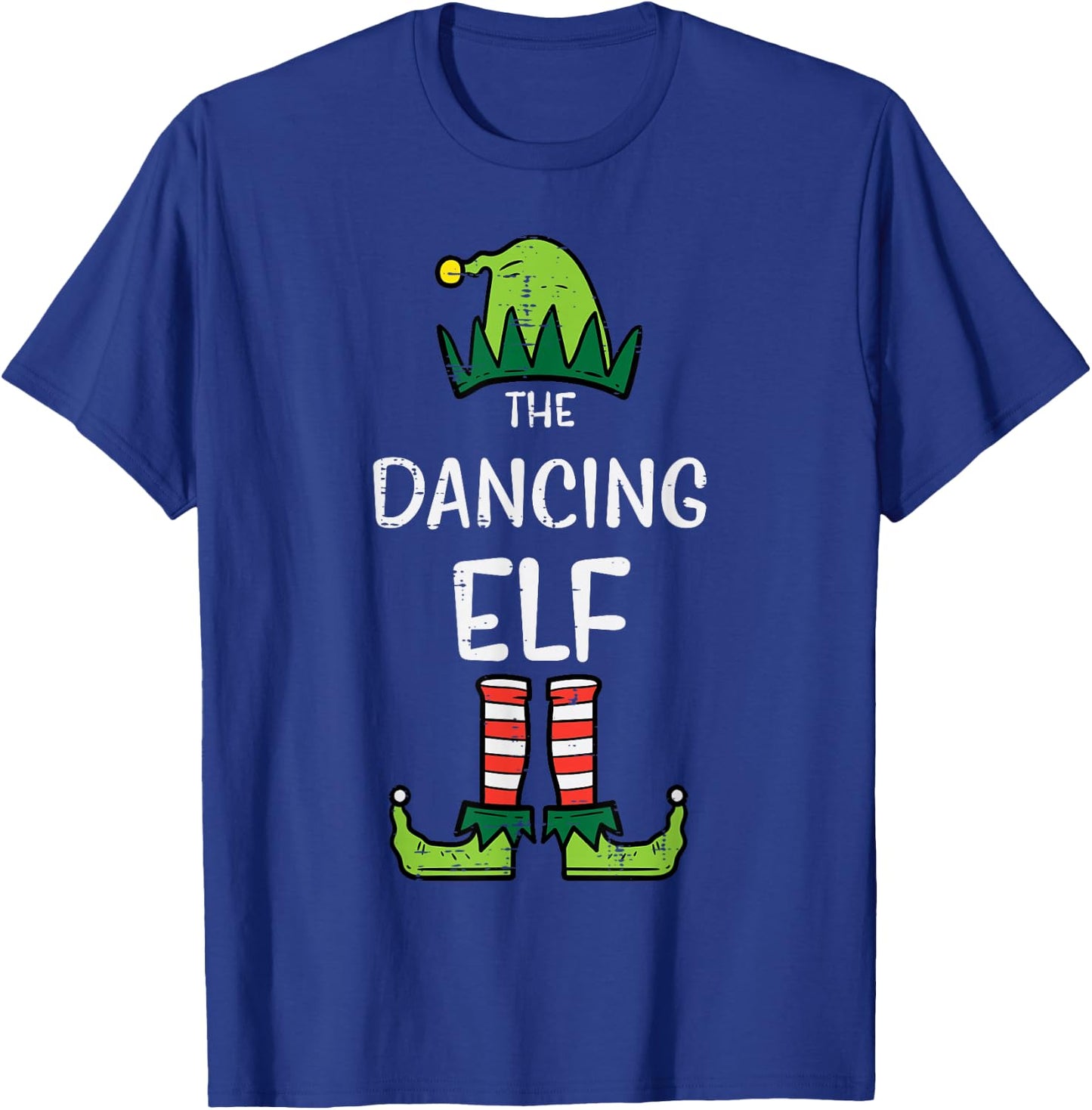 Dancing Elf Xmas PJs Matching Christmas Pajamas Family Girls T-Shirt - T-Shirt | Royal