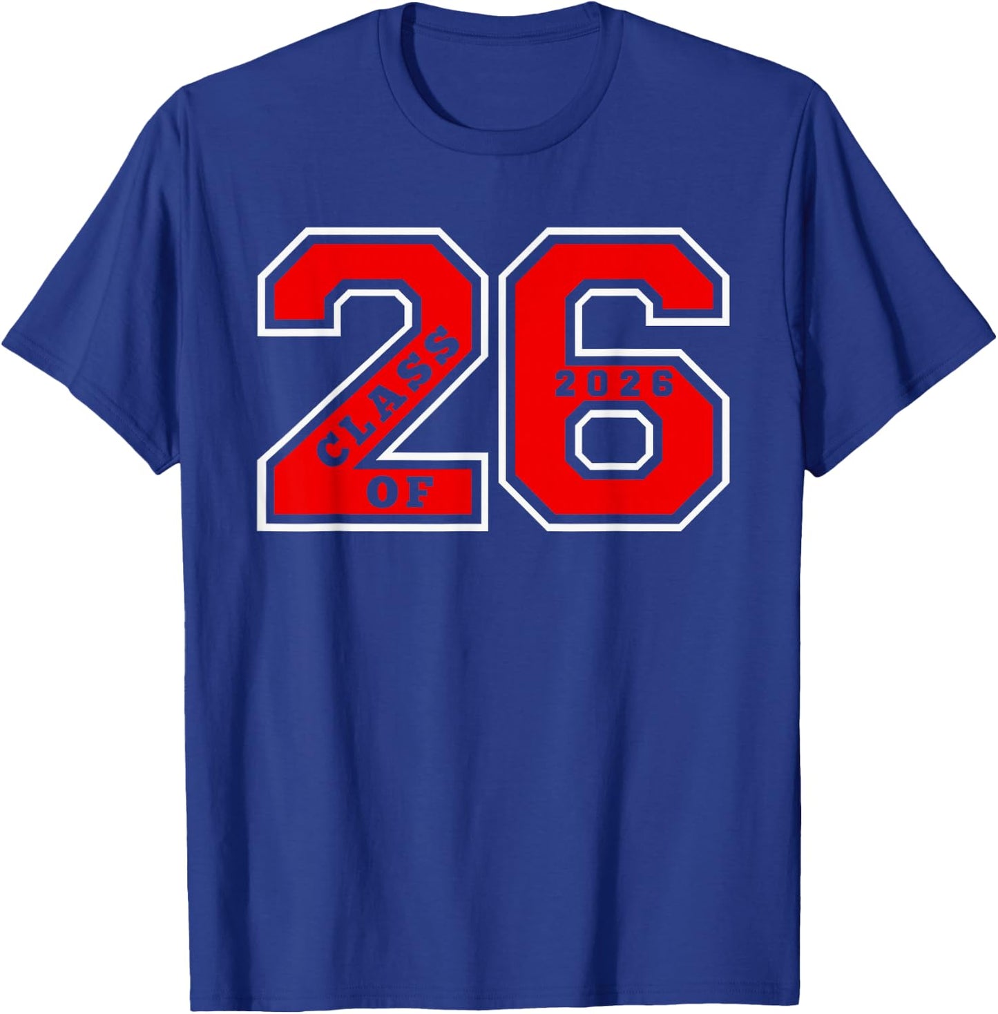Class of 2026 - Letterman Style Red Class of 26 Swag Gift 2 T-Shirt - T-Shirt | Royal