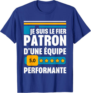 Funny Gift boss, original idea for team leader , Black, S T-Shirt - T-Shirt | Royal