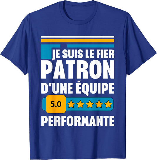 Funny Gift boss, original idea for team leader , Black, S T-Shirt - T-Shirt | Royal