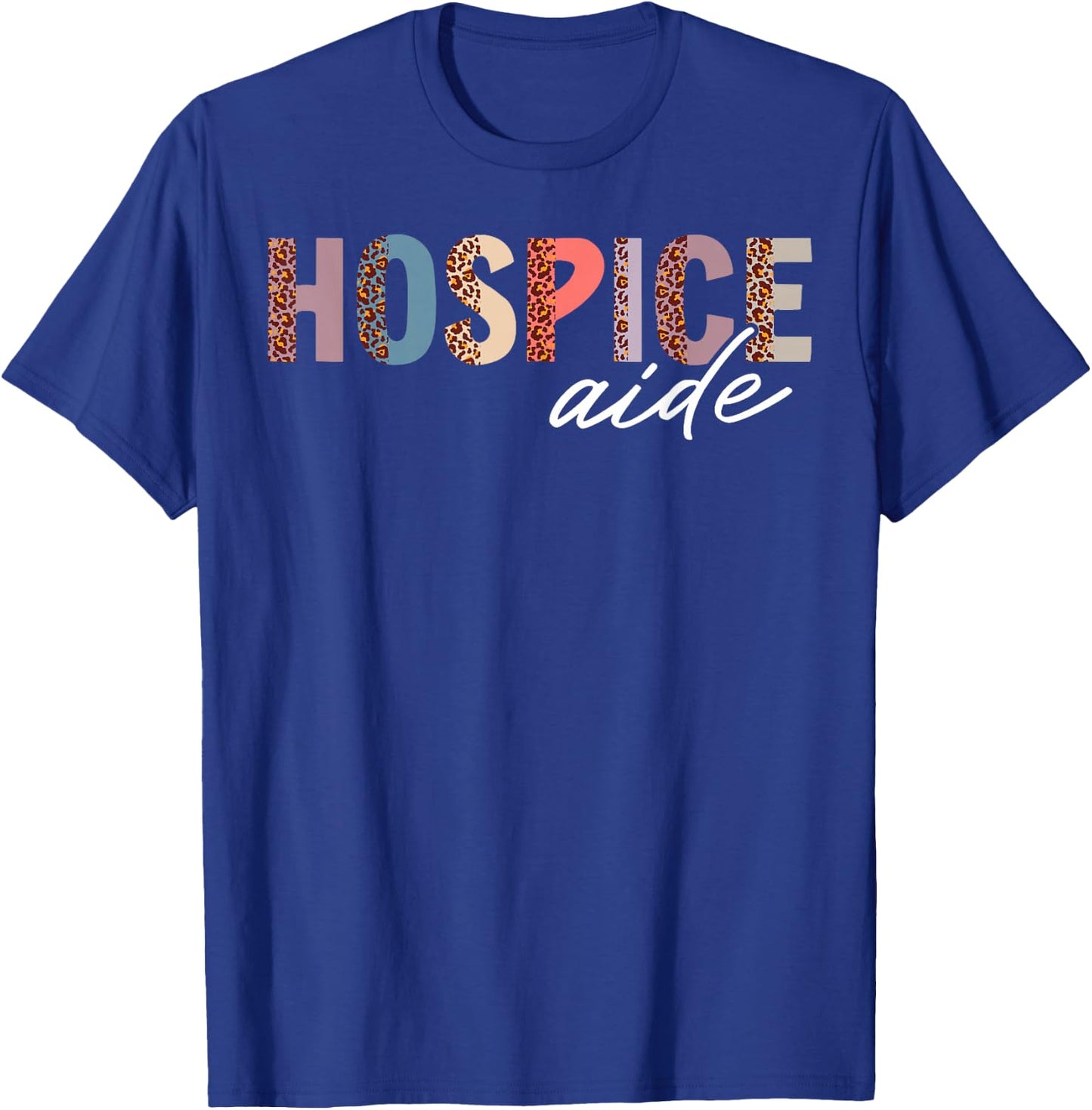 Hospice Aide Leopard T-Shirt - T-Shirt | Royal
