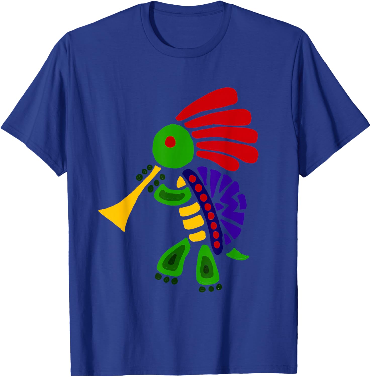 Smiletodaytees Funky Turtle Dancing Kokopelli T-Shirt - T-Shirt | Royal