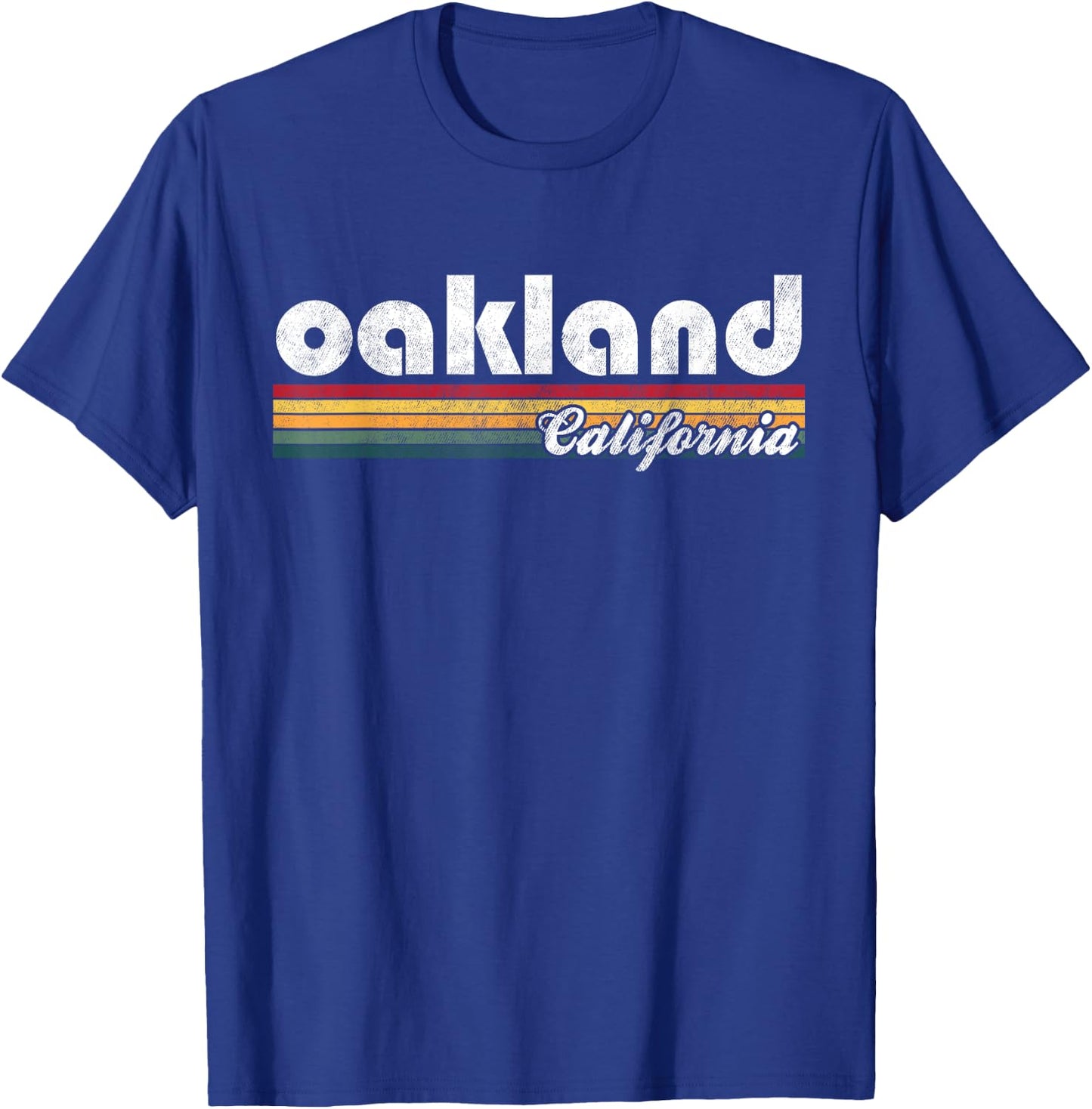 Oakland California Vintage 70's 80's Retro Style Men Women T-Shirt - T-Shirt | Royal