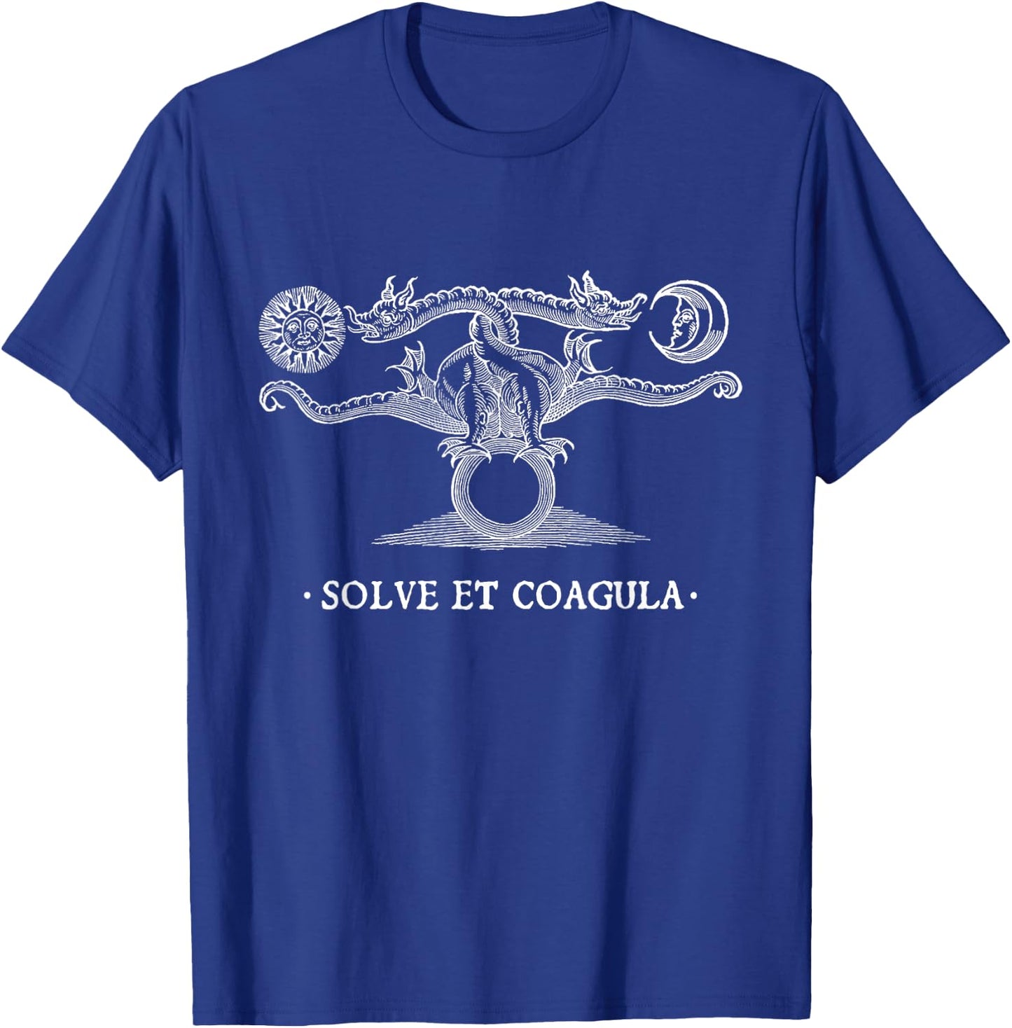 Alchemical Medieval Occult Celtic Dragon, Solve et Coagula T-Shirt - T-Shirt | Royal
