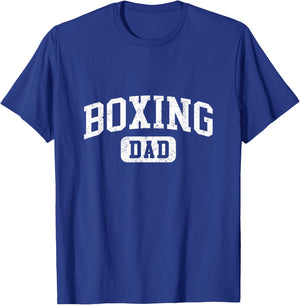 Boxing Dad Funny Lettering Style Fathers Day Daddy T-Shirt - T-Shirt | Royal