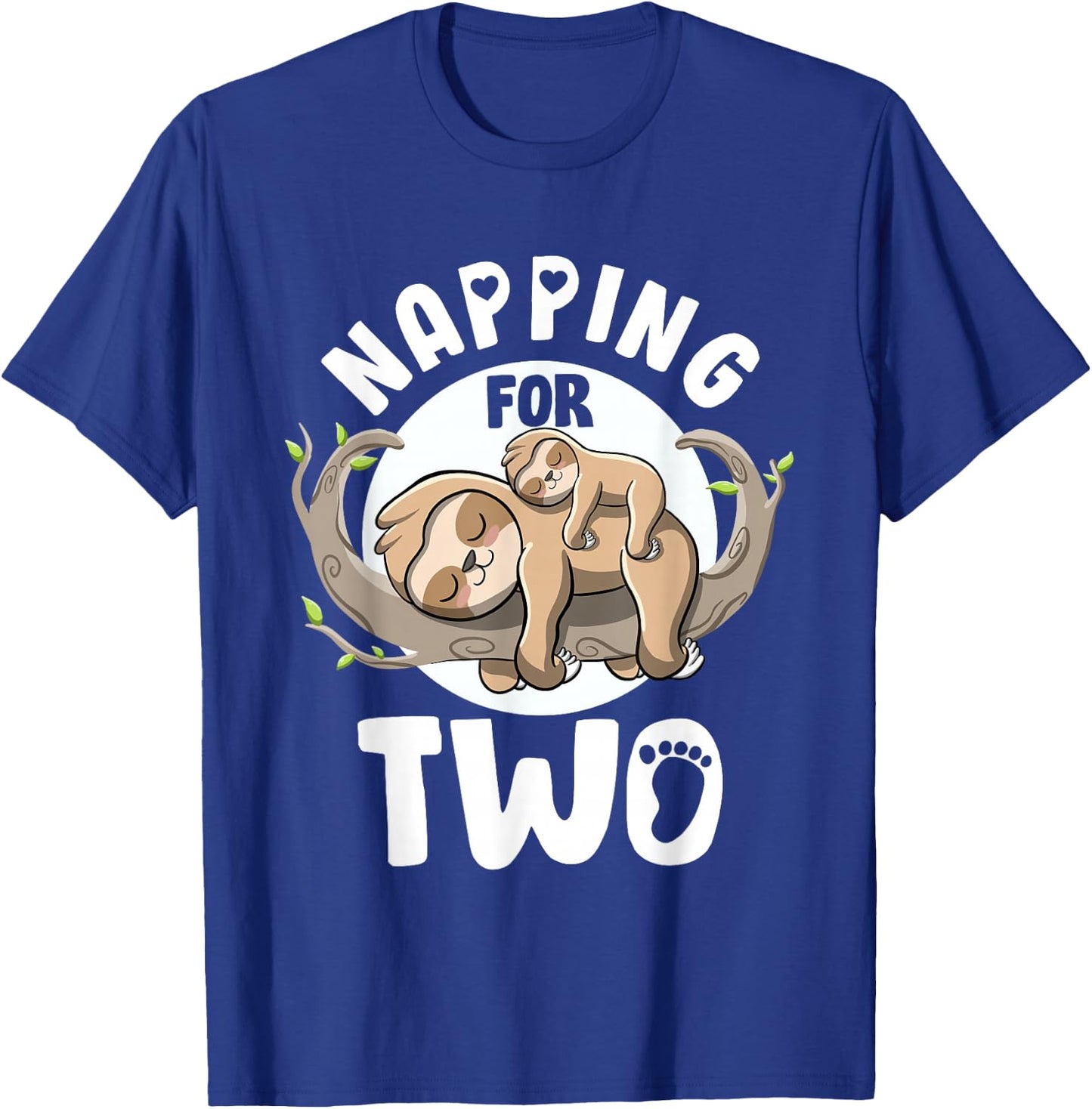 Napping For Two Cute Sloth Pregnancy Announcement Mom To Be T-Shirt - T-Shirt | Royal