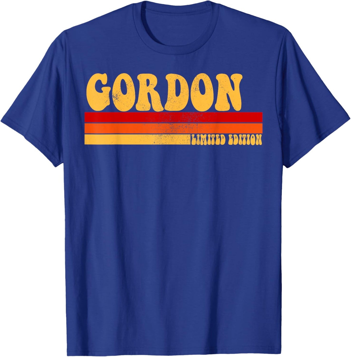 GORDON Name Personalized Idea Men Retro Vintage GORDON T-Shirt - T-Shirt | Royal