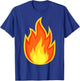 Fire Flame Costume Adult Kids Men Women , Black, S T-Shirt - T-Shirt | Royal