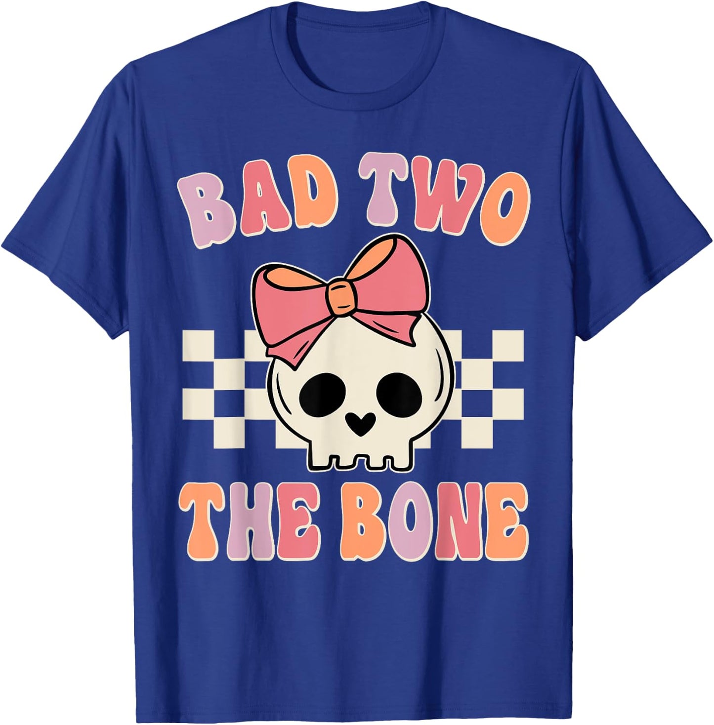Bad Two the Bone 2nd Birthday 2 Years Old Kid Girl T-Shirt - T-Shirt | Royal