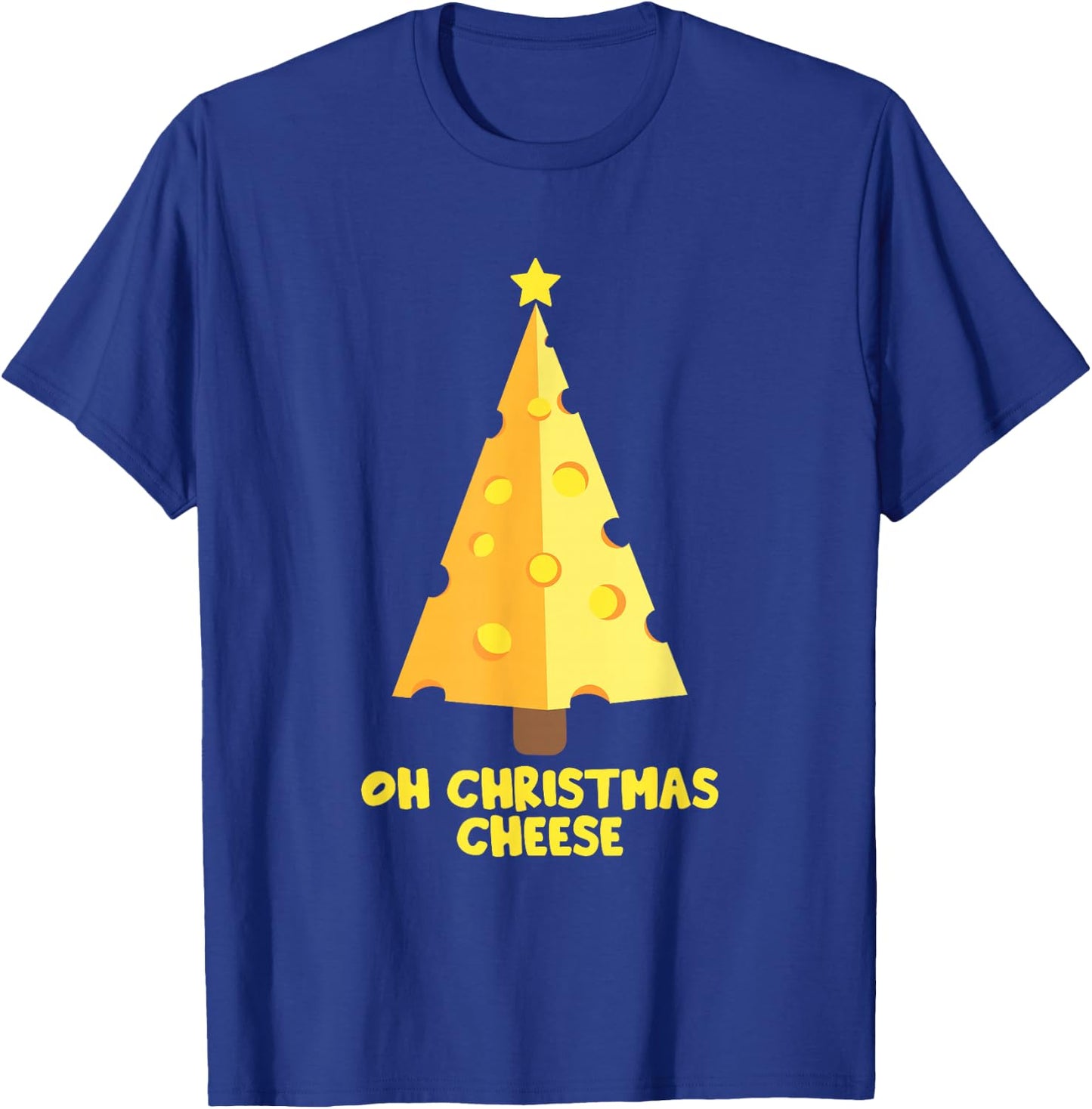 Oh Christmas Cheese Funny Cheese Lovers Gift T-Shirt - T-Shirt | Royal