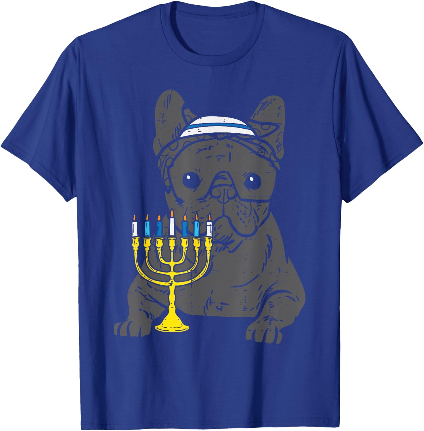 Jew French Bulldog Dog Hanukkah Pajamas Chanukah PJs Women T-Shirt - T-Shirt | Royal