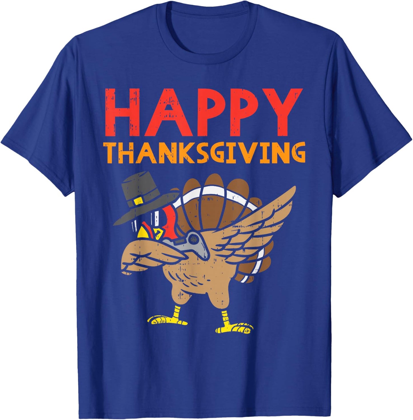 Happy Thanksgiving Dabbing Turkey Gamer Gaming Boys Men Gift T-Shirt - T-Shirt | Royal