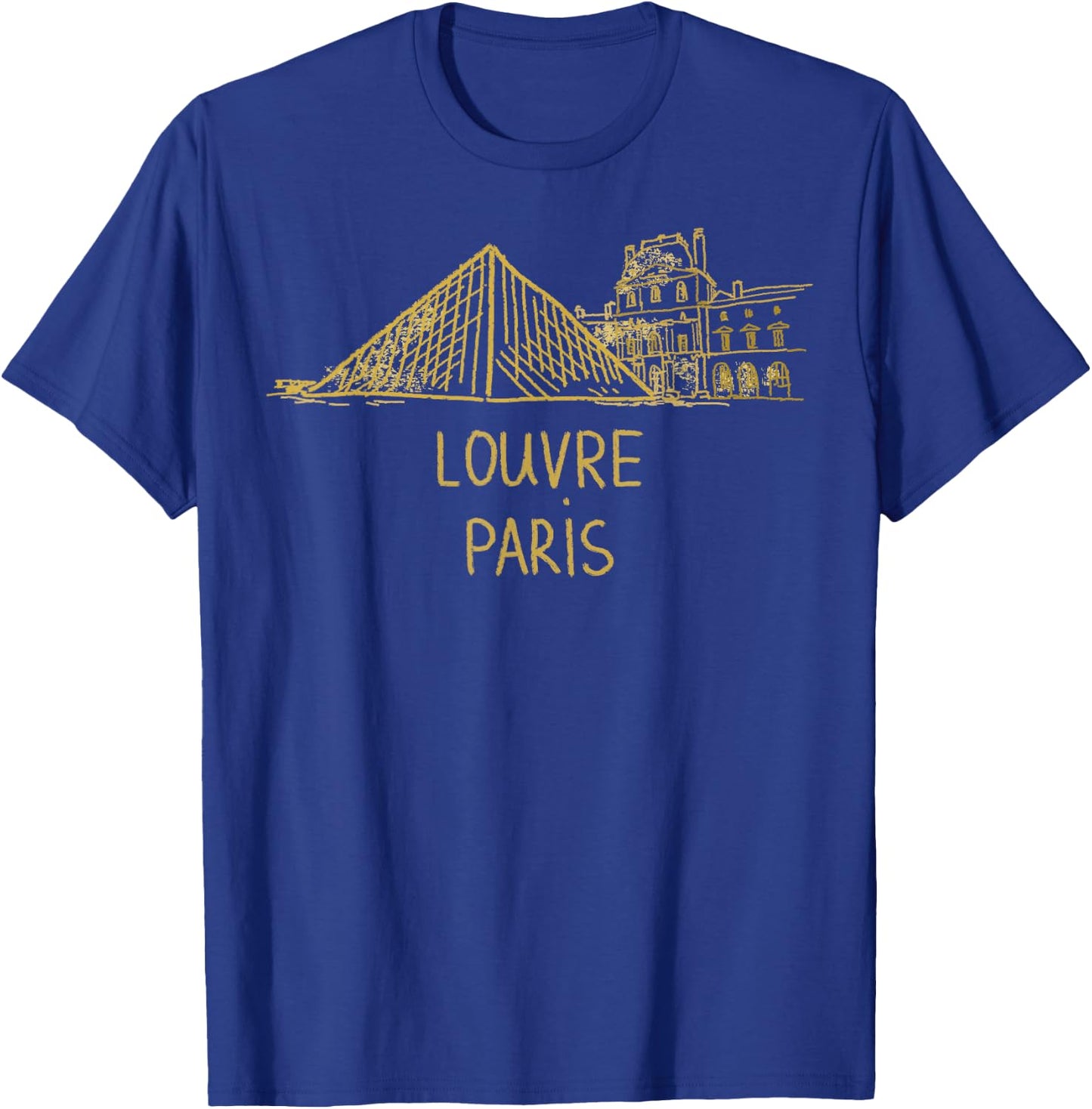 Louvre Paris France Travel Souvenir Historic Landmark Gift T-Shirt - T-Shirt | Royal