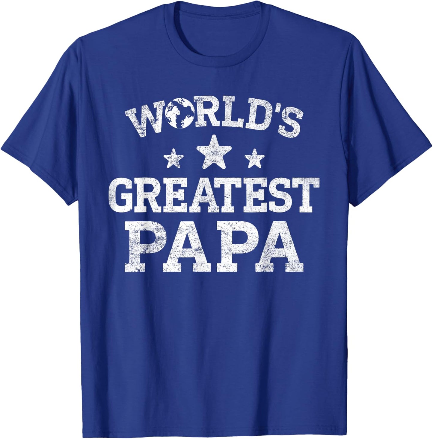 Funny World’s Greatest Papa Father's Day Best Papa Daddy Dad T-Shirt - T-Shirt | Royal