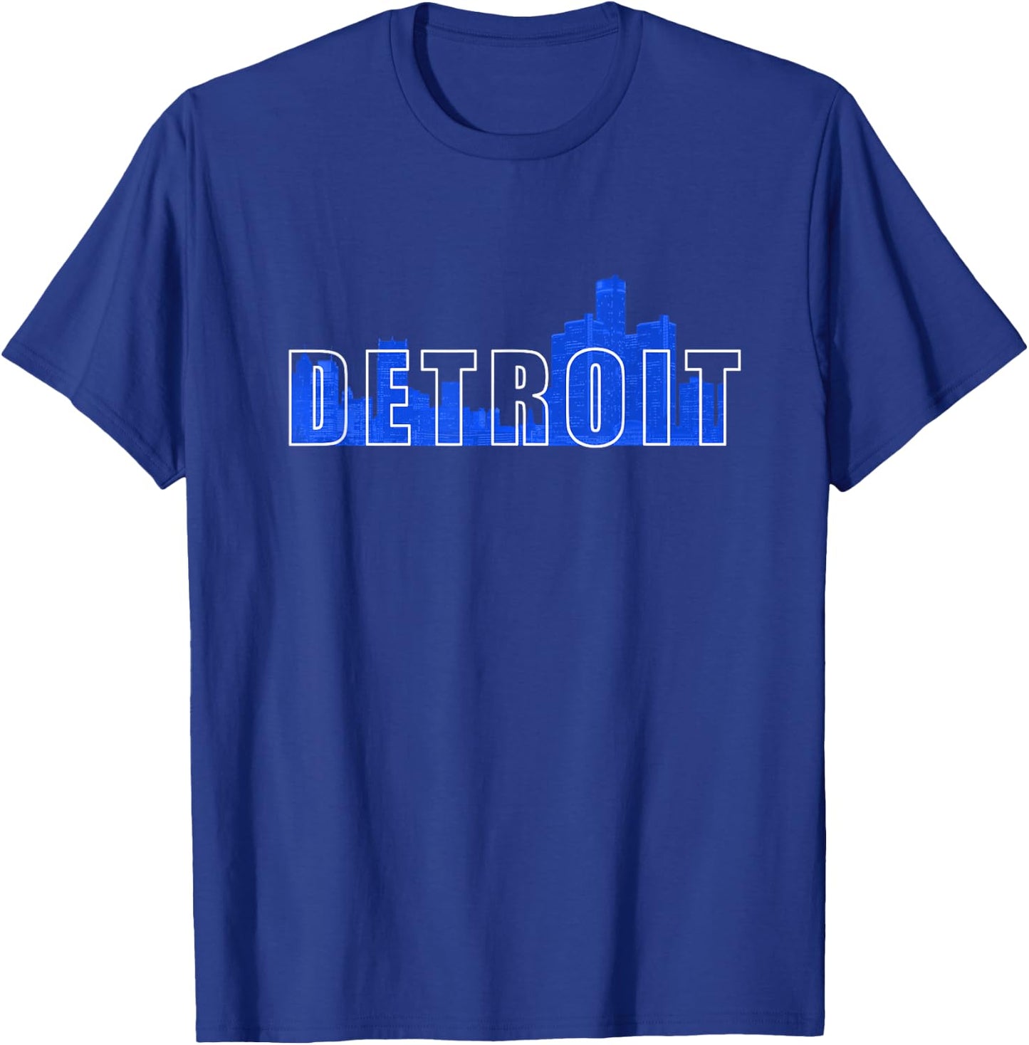 Detroit City Skyline T-Shirt - T-Shirt | Royal