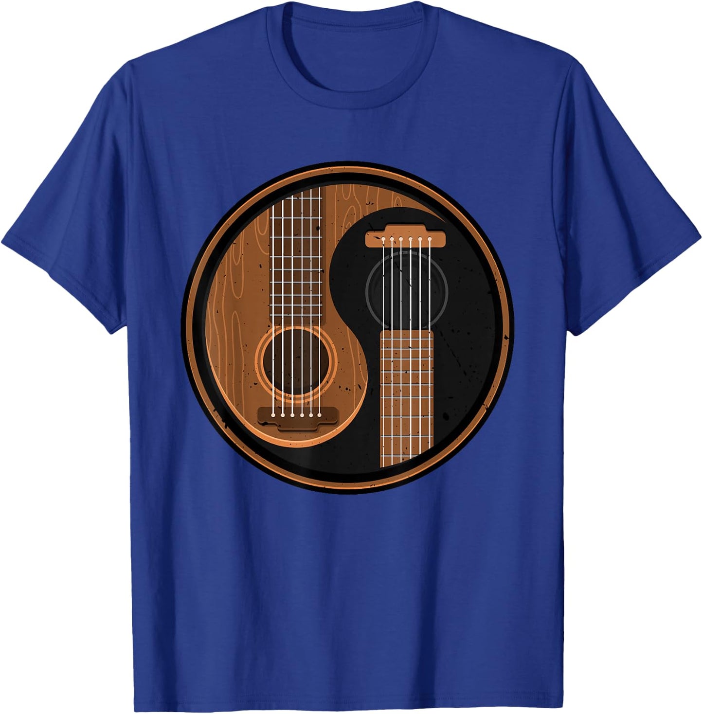 Yin Yang Guitar Player Guitarist Musician Funny Artist Gift T-Shirt - T-Shirt | Royal