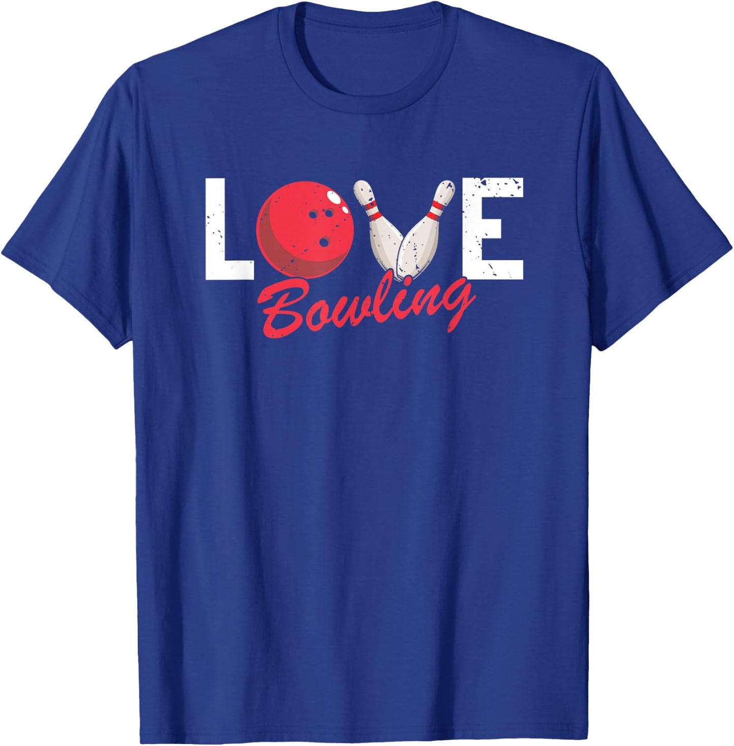 Amour Bowling Ligue Humour Rétro Quilles Thème T-Shirt - T-Shirt | Royal