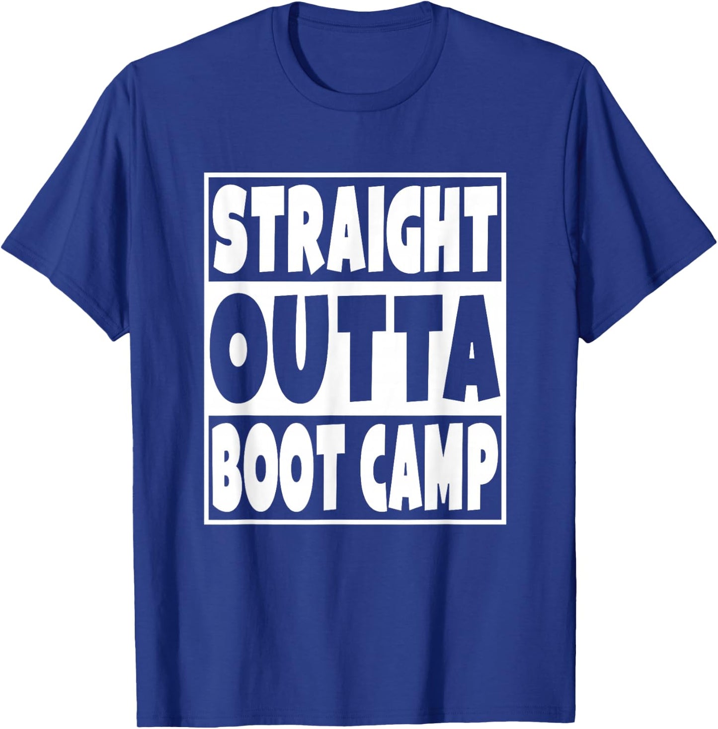 Straight Outta Boot Camp Military Basic Training Graduation T-Shirt - T-Shirt | Royal