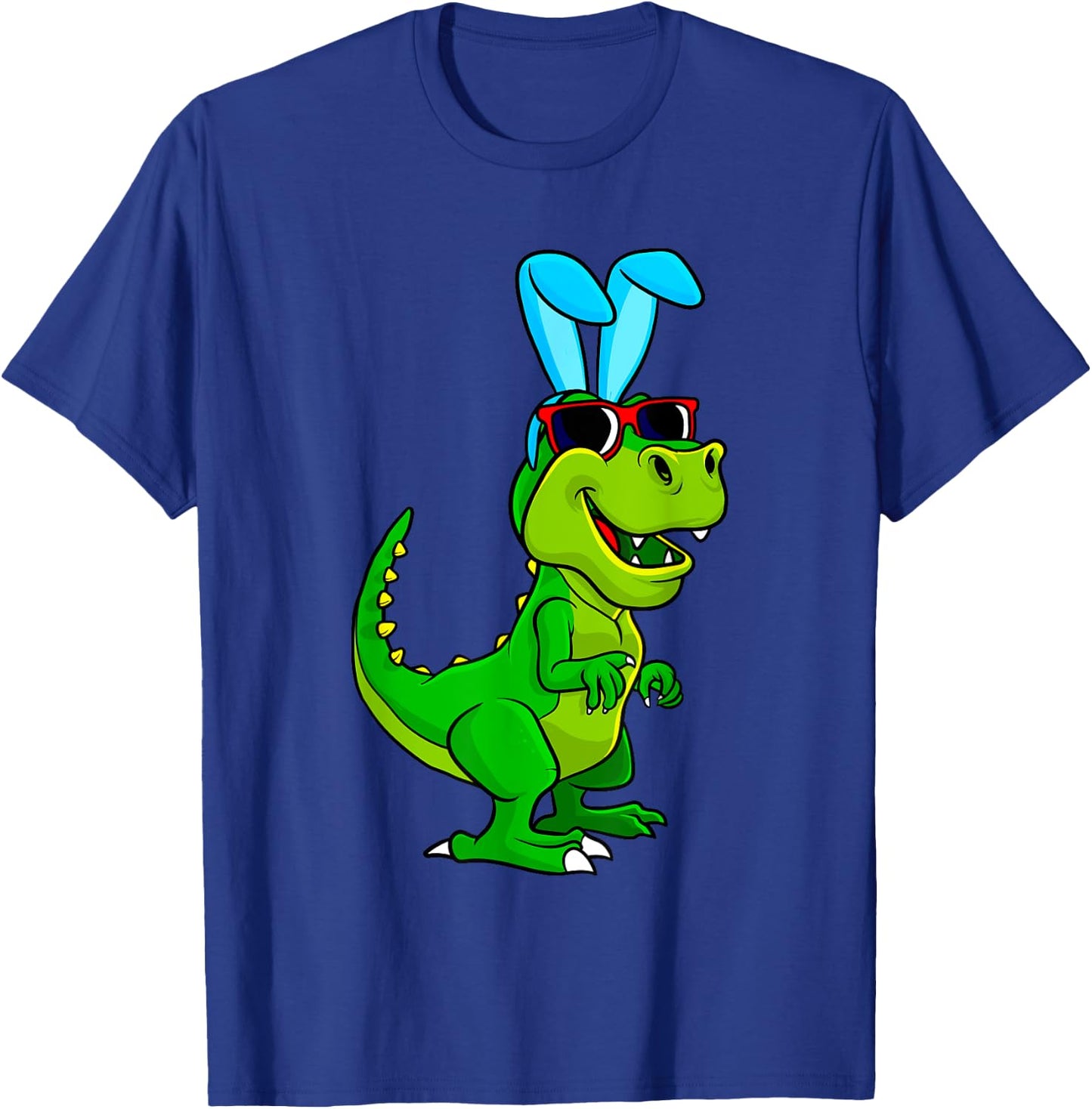 T Rex Easter Bunny Dinosaur Lover Boys Girls Kids T-Shirt - T-Shirt | Royal