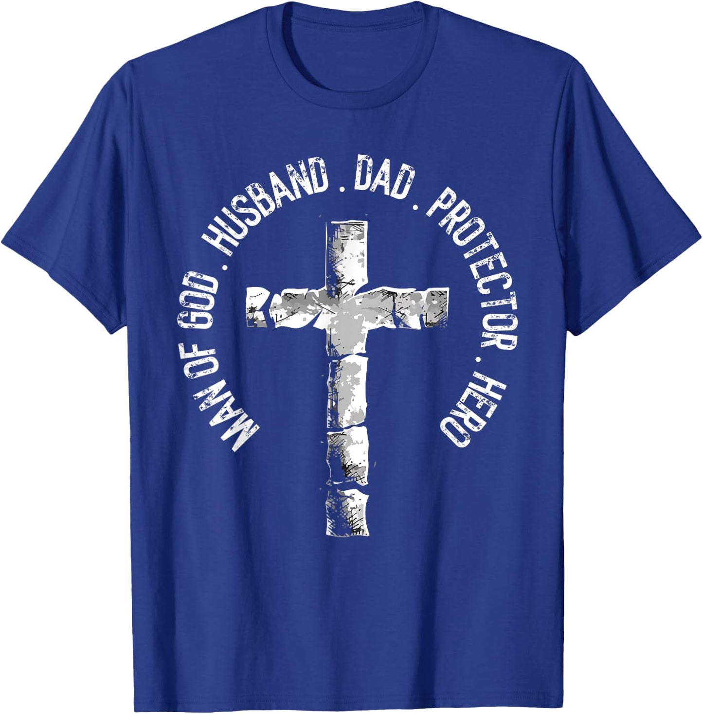 Christian Dad Religious Daddy God Fearing Papa Fathers Day T-Shirt - T-Shirt | Royal