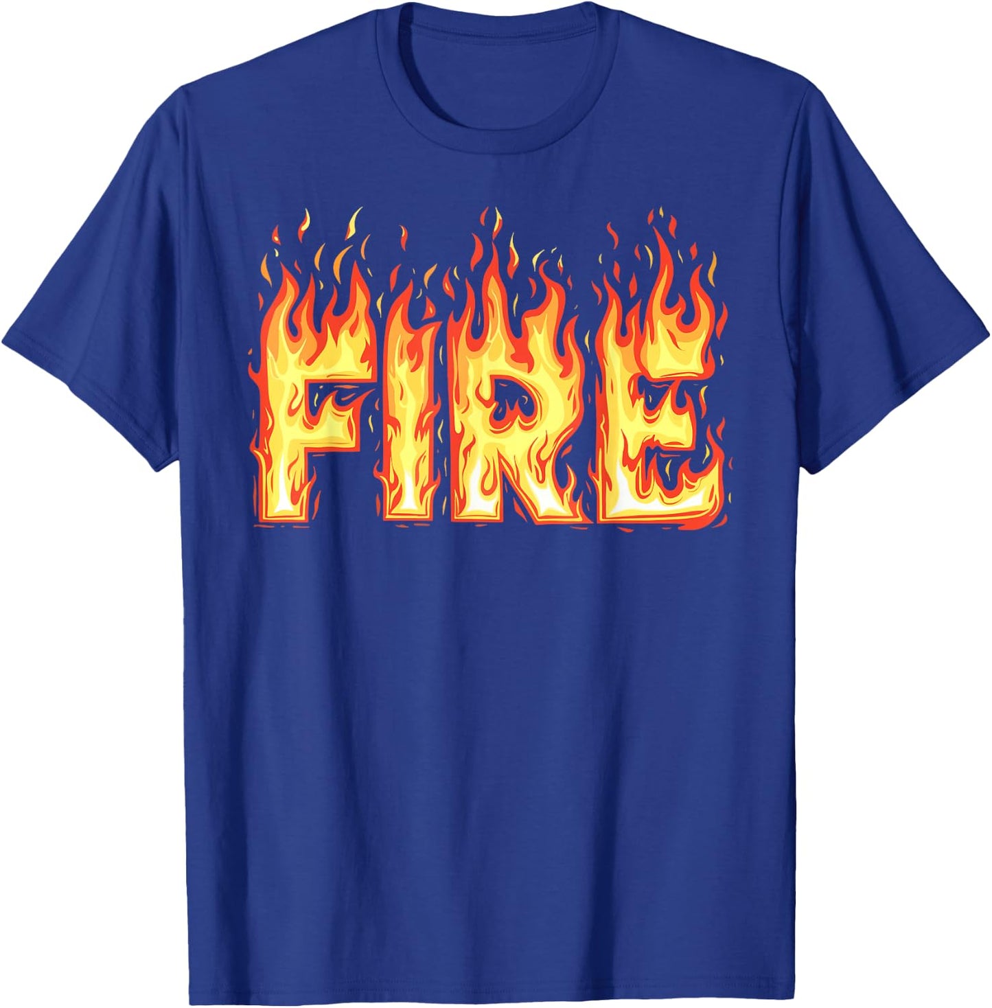 Fire Flame Costume Adult Kids Men Women , Black, S T-Shirt - T-Shirt | Royal