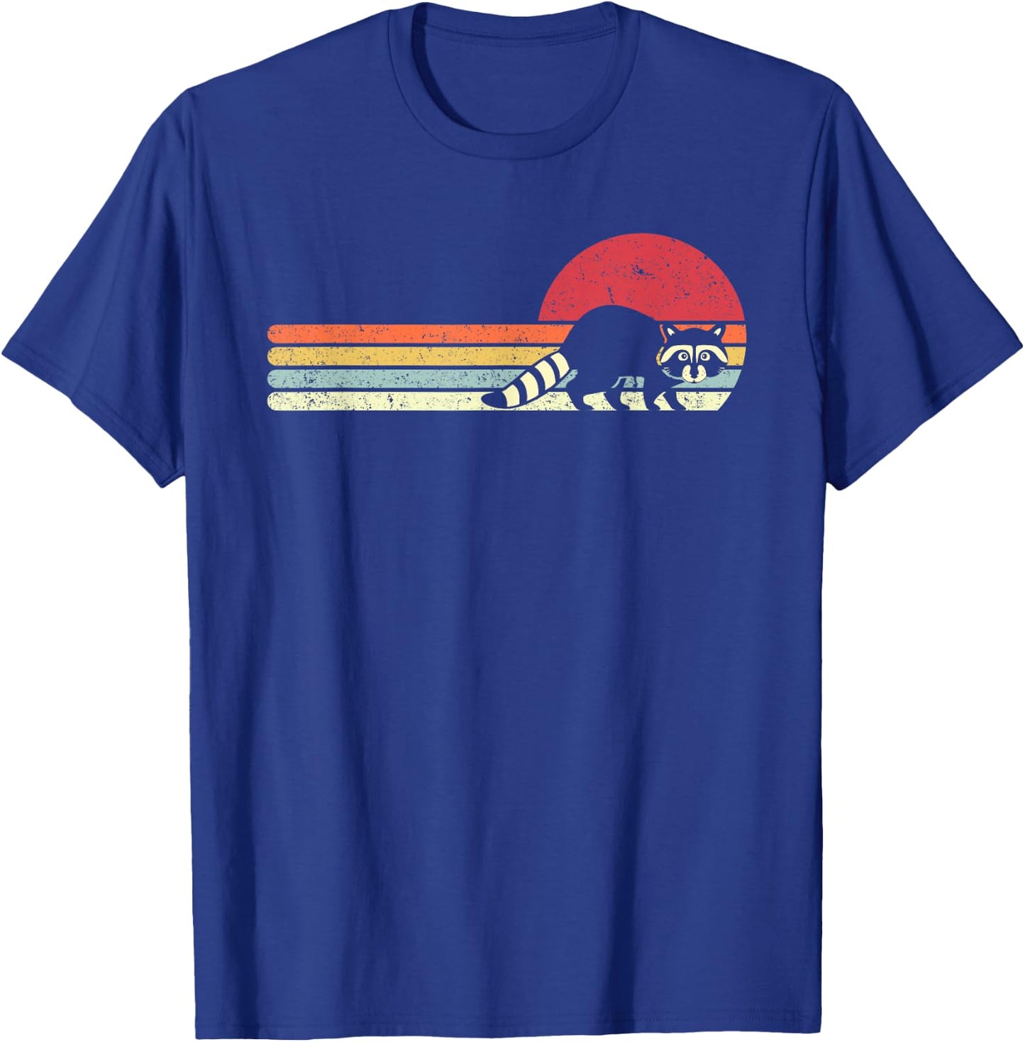 Raccoon Shirt. Retro Style T-Shirt - T-Shirt | Royal