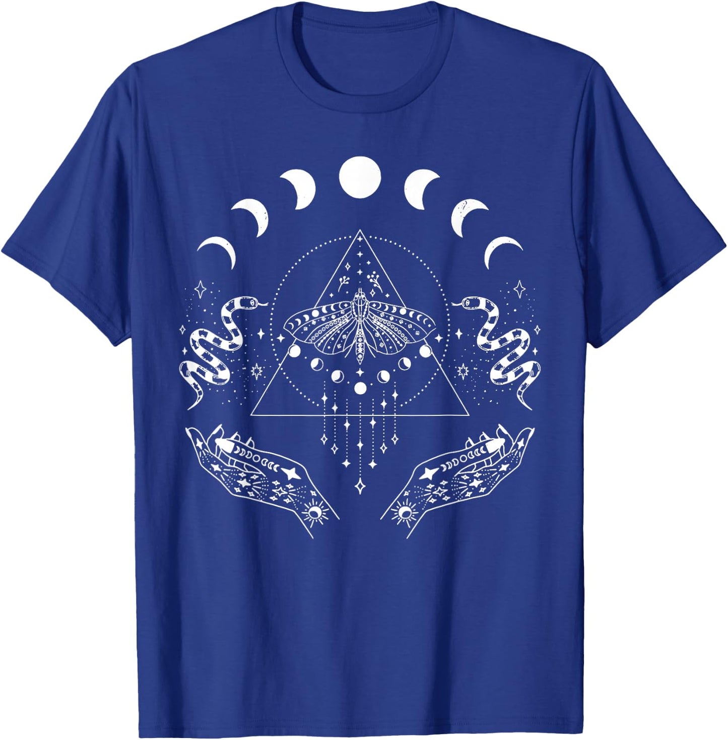 Celestial Snake Moth Moon Phase Magical Mystical Witchy T-Shirt - T-Shirt | Royal