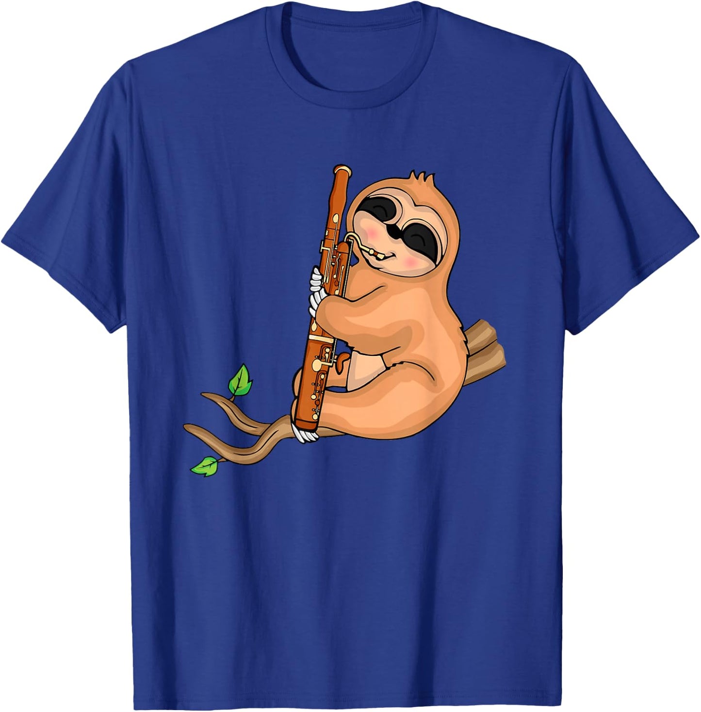 Sloth Bassoonist Player Music Kids Big Band Bassoon T-Shirt - T-Shirt | Royal