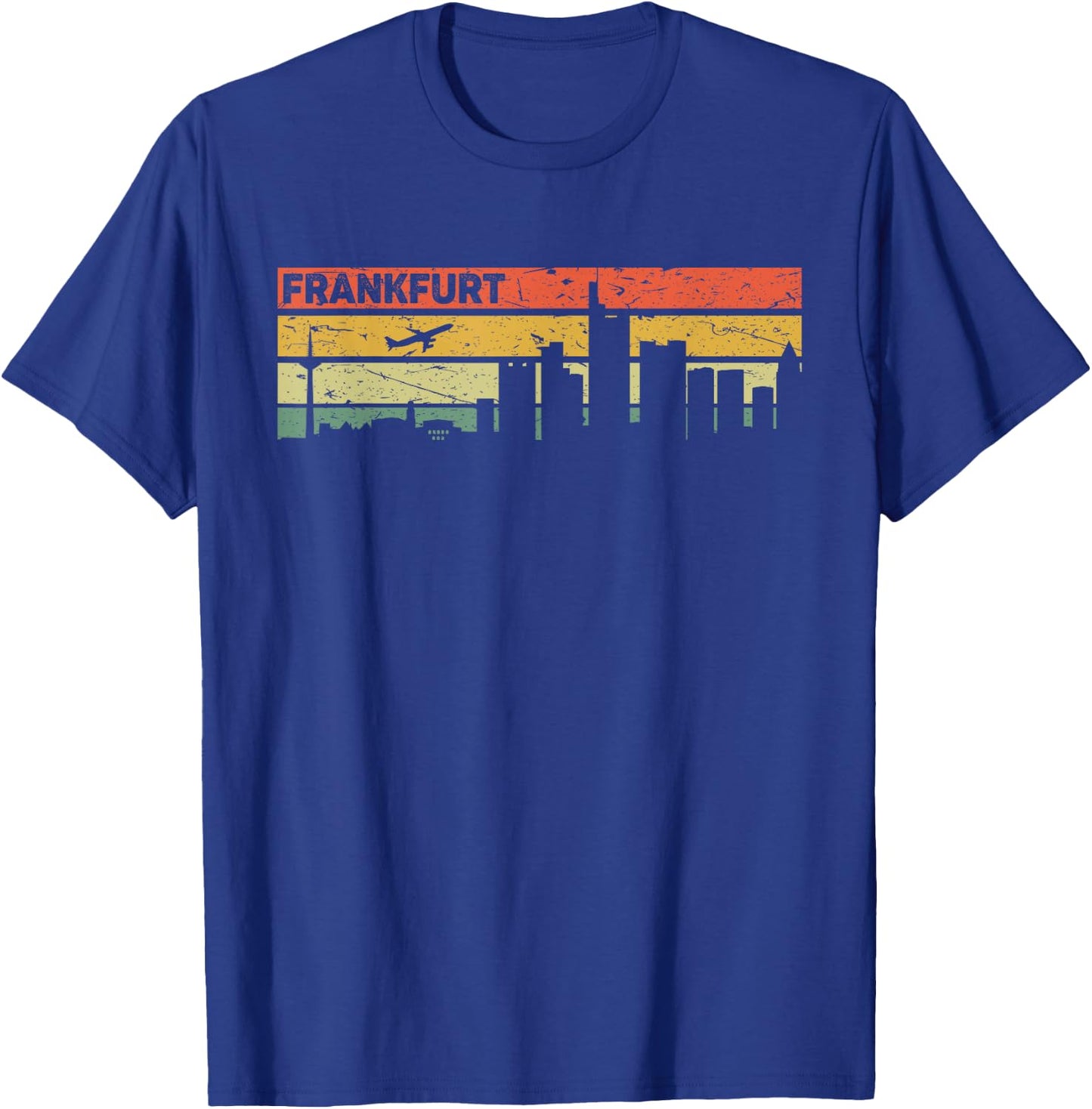 Frankfurt Vintage Skyline Retro Stadt Deutschland T-Shirt - T-Shirt | Royal