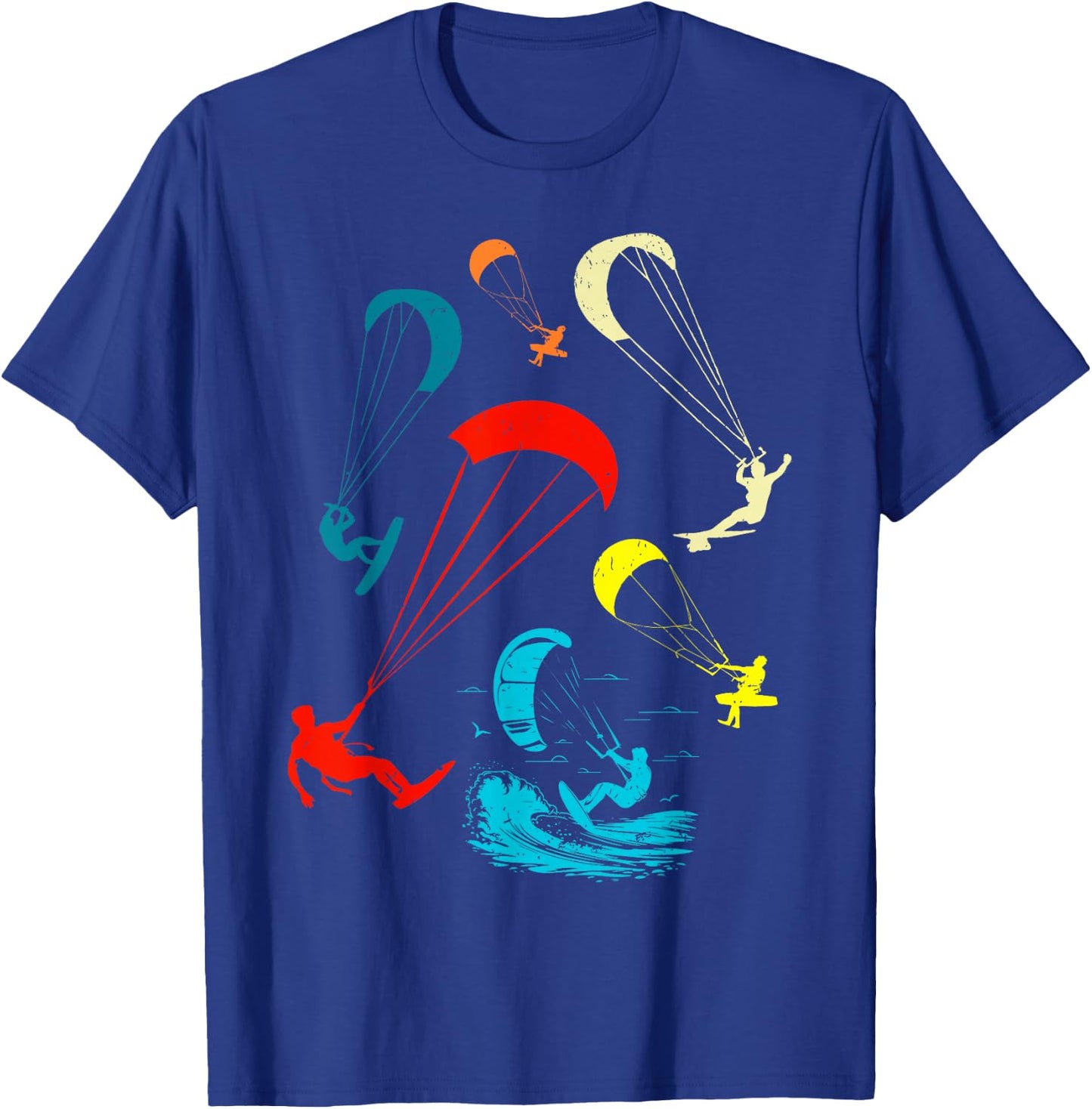 Retro Kitesurfing Kiteboard Kiteboarding Kiteboarder Men T-Shirt - T-Shirt | Royal