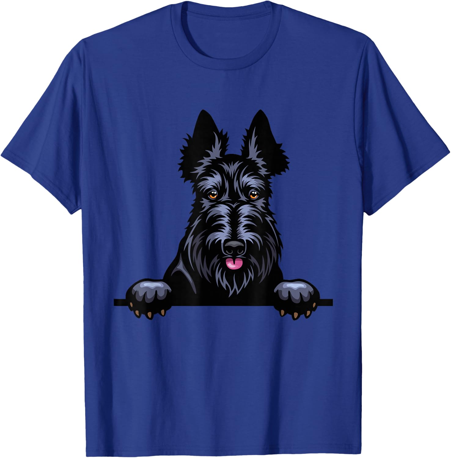 Scottish Terrier Dog Breed Popping Up Fun Scottie Owner T-Shirt - T-Shirt | Royal