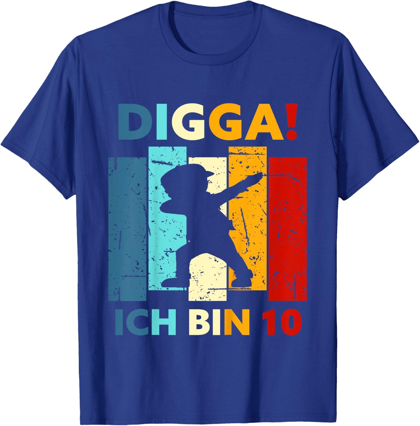 Digga! Ich Bin 10 10th Birthday Ten Years Boys Girls T-Shirt - T-Shirt | Royal
