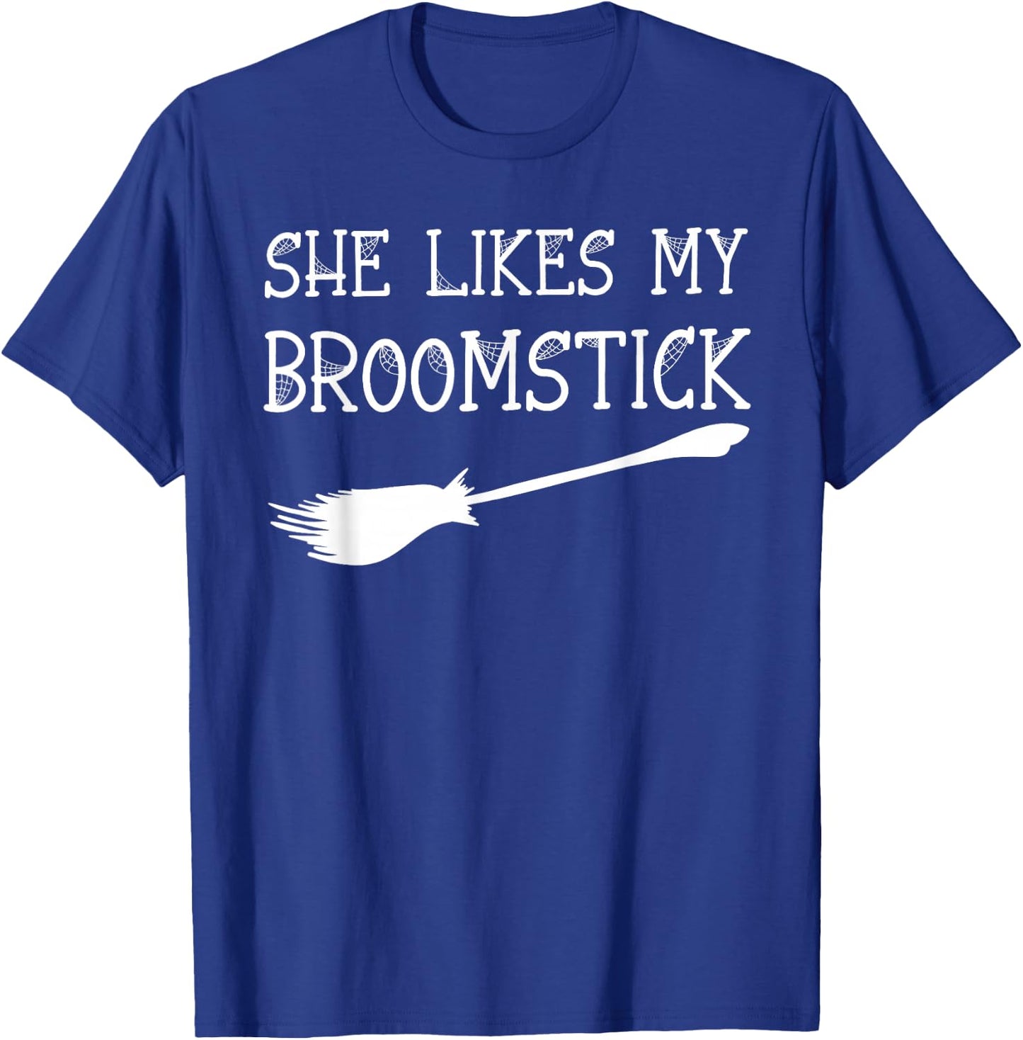 I Love Her Pumpkins I Love His Broomstick Halloween Couples T-Shirt - T-Shirt | Royal
