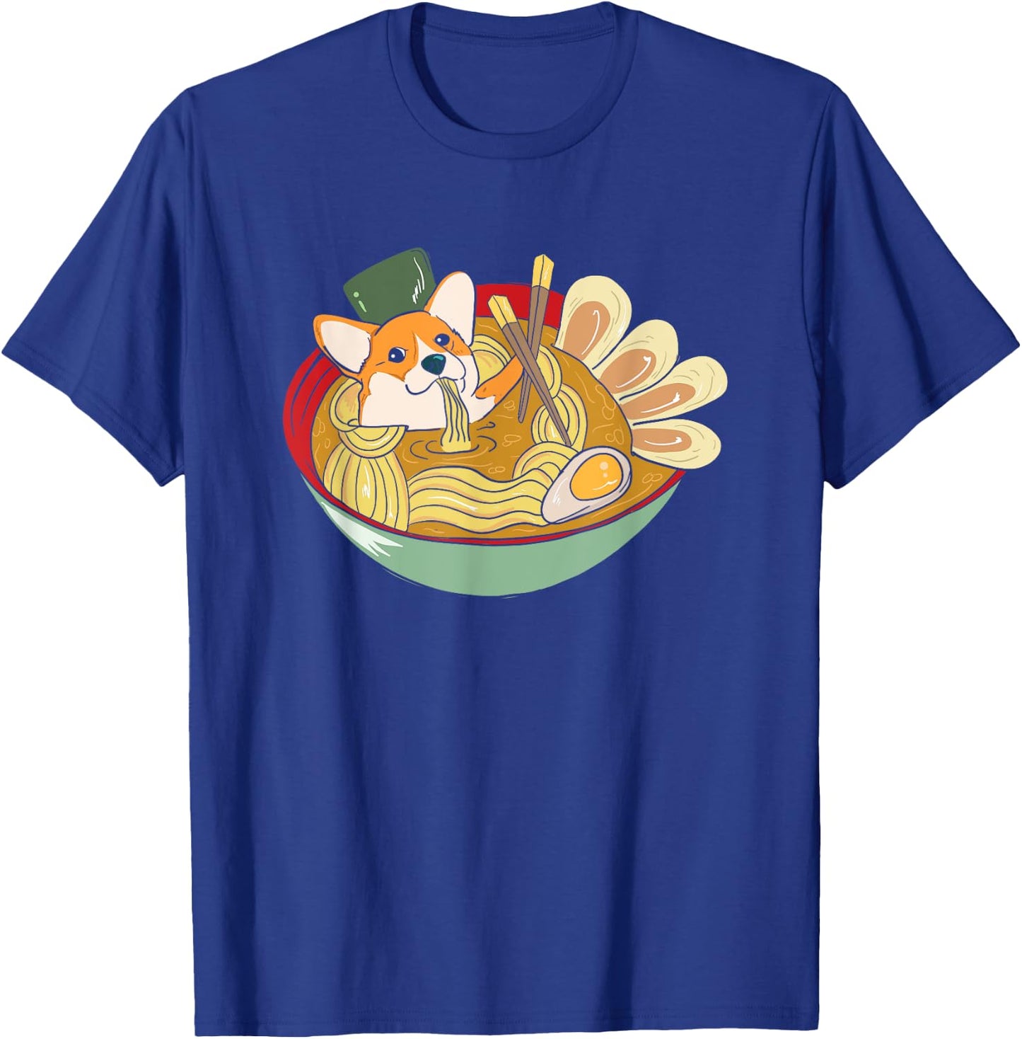 Kawaii Ramen Corgi DOG Shirt Japanese Noodles Gift T-Shirt - T-Shirt | Royal