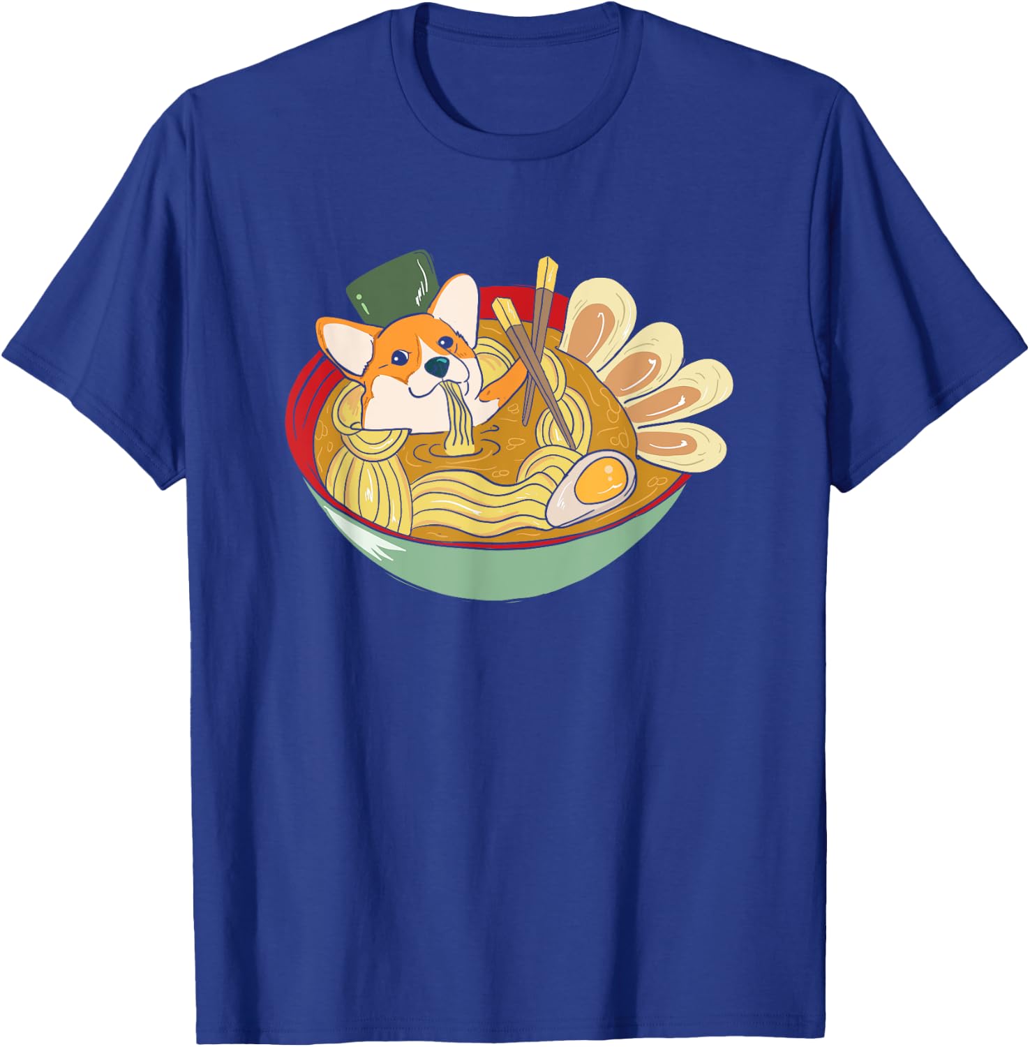 Kawaii Ramen Corgi DOG Shirt Japanese Noodles Gift T-Shirt - T-Shirt | Royal