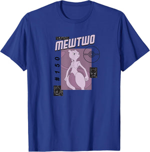 Pokémon - Mewtwo #150 Pokédex T-Shirt - T-Shirt | Royal