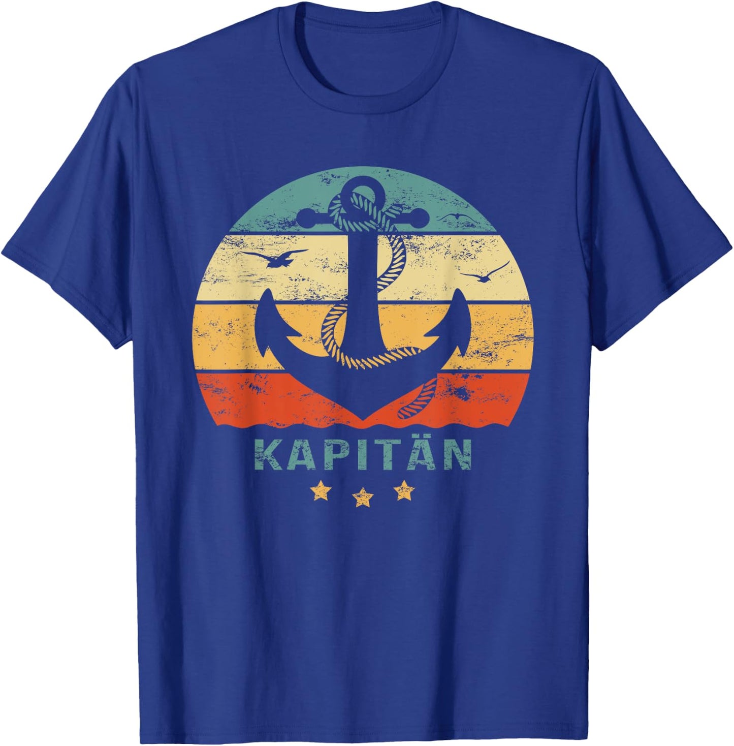 Men's Captain Anchor Design Boat Driving Licence for Captain , black, s T-Shirt - T-Shirt | Royal